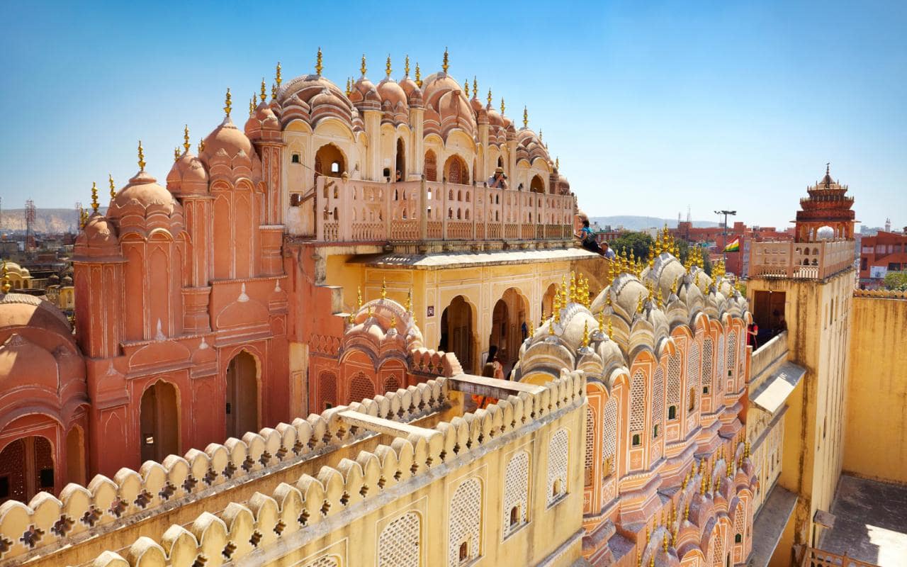 Дворецът „Хава Махал” (Дворец на ветровете), в Джайпур, Индия / Hawa Mahal or the Palace of the Winds in Jaipur, India, забележителности, дворци, екскурзия, култура