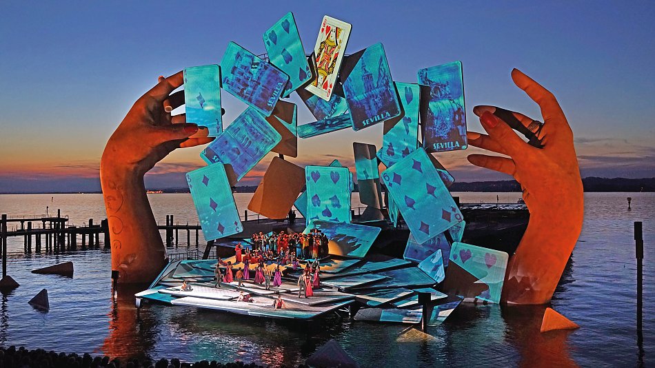 Oper in the lake in Bregenz, Bodensee / Опера в езерото, Брегенц, Боденското езеро